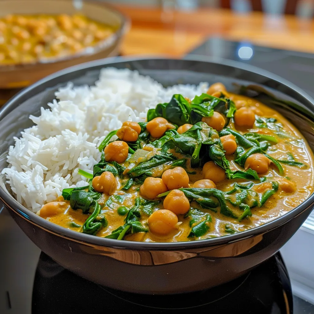 Chickpea & Spinach Coconut Curry